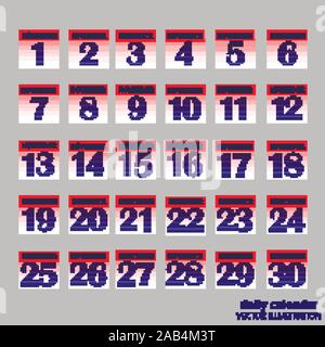 Schaltflächen mit Kalender Termine für den Monat November. Die für die Planung wichtigen Tage. Banner für Feiertage und besondere Tage. Vector Illustration mit grauen Hintergrund. Stock Vektor