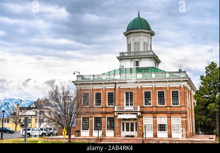 Salt Lake City Council Hall, derzeit ein Fremdenverkehrsbüro Stockfoto