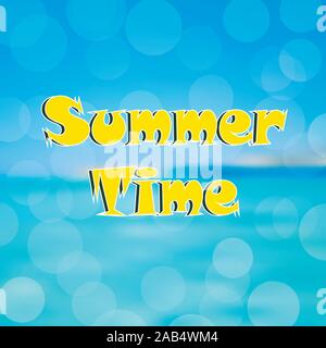 Sommer Abbildung. Helle estive Banner. Sommerurlaub Abbildung. Stock Vektor