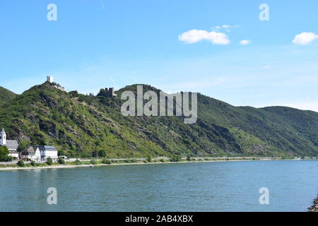 Kamp-Bornhofen im UNESCO Weltkulturerbe Mittelrheintal heritag Site Stockfoto