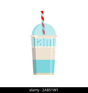 Cartoon smoothie Schale mit Früchten smoothies Cocktail trinken gehen. Stock Vektor