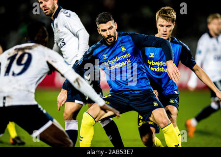 Aarhus, Dänemark. 24 Nov, 2019. Anthony Jung (3) von Bröndby IF während der 3F Superliga Match zwischen AGF und Bröndby gesehen wenn an Ceres Park in Aarhus. (Foto: Gonzales Foto/Alamy leben Nachrichten Stockfoto