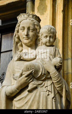 Madonna, Liebfrauen-Überwasserkirche, Überwasserkirchplatz, Münster, Nordrhein-Westfalen, Deutschland Stockfoto