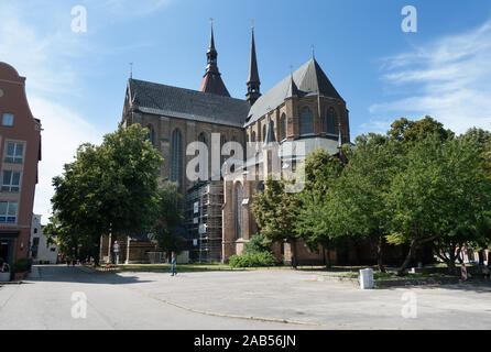 Saint Mary's Church in Neuen Markt, Rostock. Stockfoto