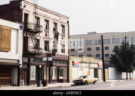 Los Angeles, Kalifornien, USA - 1. April 1984: Vintage Editorial der Digby Hotel in Downtown LA. Stockfoto