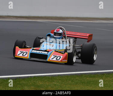 David Tomlin, Rondel Motul Mi, historische Formel 2, HSCC historische Formel 2, Silverstone Classic, Juli 2019, Silverstone, Chris McEvoy, Rundstrecke, Stockfoto