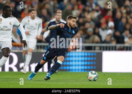 Madrid, Spanien. 23 Nov, 2019. Portu (Sociedad) Fußball: Spanisch "La Liga Santander' Match zwischen Real Madrid CF 3-1 Real Sociedad im Santiago Bernabeu in Madrid, Spanien. Credit: mutsu Kawamori/LBA/Alamy leben Nachrichten Stockfoto