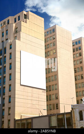 Eine Fotografie einer Werbe-Wand in der Stadt Stockfoto