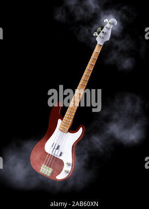 Ein Beispiel für eine Gitarre in Rauch Stockfoto