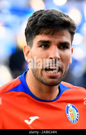 Barcelona, Spanien. 24 Nov, 2019. BARCELONA, 24-11-2019. LaLiga 2019 / 2020 Datum 14. Espanyol-Getafe. Leandro Cabrera von Getafe CF Credit: Pro Schüsse/Alamy leben Nachrichten Stockfoto