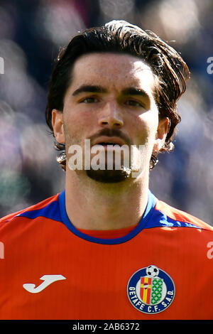 Barcelona, Spanien. 24 Nov, 2019. BARCELONA, 24-11-2019. LaLiga 2019 / 2020 Datum 14. Espanyol-Getafe. Jason Remeseiro von Getafe CF Credit: Pro Schüsse/Alamy leben Nachrichten Stockfoto