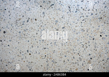 Terrazzo Bodenbelag Muster. Fragment einer schmutzigen Fußboden, Hintergrund Stockfoto