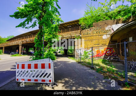 Der ehemalige S-Bahnhof Siemensstadt, Berlin, Deutschland Stockfoto