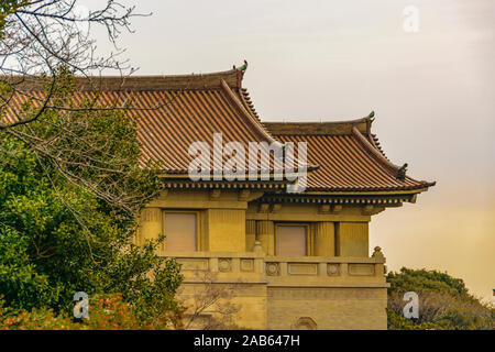 Äußere detail Fassade Blick auf Tokyo National museum Gebäude in Ueno Bezirk, Japan Stockfoto