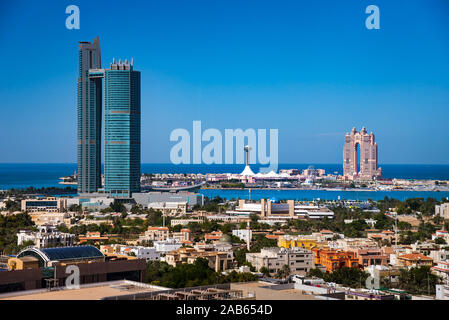 Al Marina Insel in der Innenstadt von Abu Dhabi in den Vereinigten Arabischen Emiraten Stockfoto