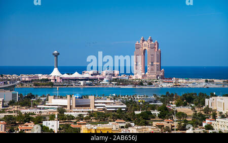 Al Marina Insel in der Innenstadt von Abu Dhabi in den Vereinigten Arabischen Emiraten Stockfoto