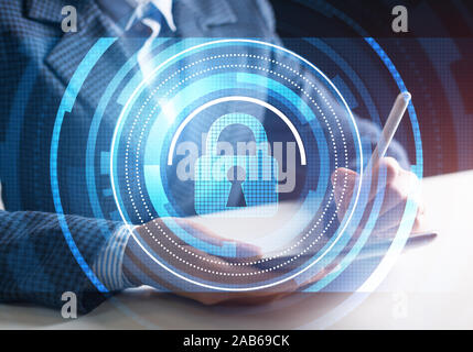 Cyber Security und Datenschutz Konzept Stockfoto