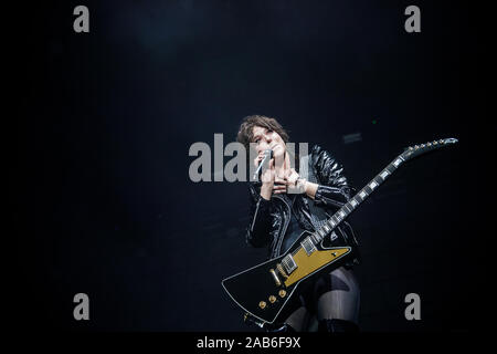 Nottingham, UK. 25. November 2019. Halestorm live auf der Bühne des Motorpoint Arena in Nottingham, UK. Credit: Andy Gallagher/Alamy leben Nachrichten Stockfoto