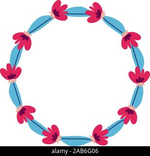 Blumen und Blätter Garten Krone Stock Vektor