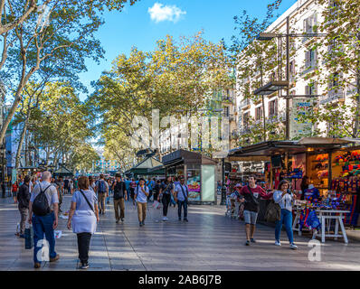 BARCELONA, SPANIEN - 20 September, 2017: Barcelona ist die Hauptstadt und größte Stadt in Katalonien, Spanien. Barcelona ist eine touristische Attraktion mit Es Stockfoto