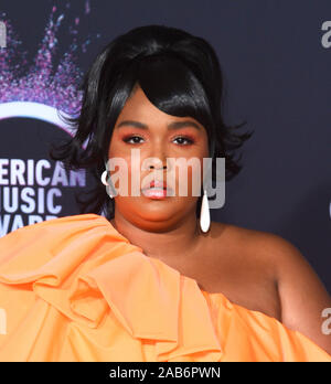 LOS ANGELES, Ca - 24. NOVEMBER: Lizzo besucht die 2019 American Music Awards bei Microsoft Theater am 24 November, 2019 in Los Angeles, Kalifornien. Foto: imageSPACE/MediaPunch Stockfoto