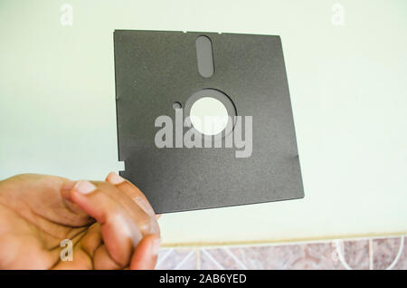 Obere Seite des alten Diskette Stockfoto