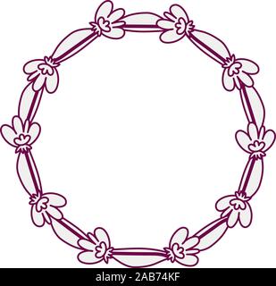 Blumen und Blätter Garten Krone Stock Vektor