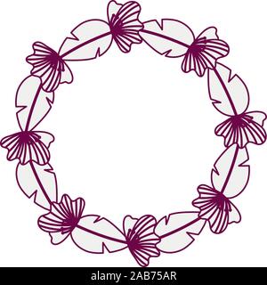 Blumen und Blätter Garten Krone Stock Vektor