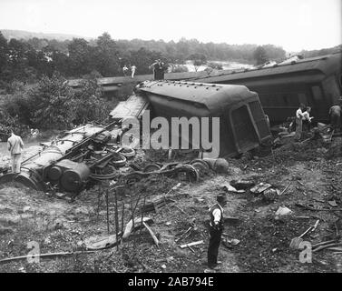 Personenzug Unfall Ca. 1932-1933 Stockfoto