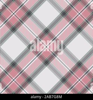 Tartan rosa nahtlose Muster. Textur für Plaid, Tischdecken, Kleidung, Hemden, Kleider, papier, Bettwäsche, Bettdecken, Steppdecken und andere textile Produkte. Ve Stock Vektor