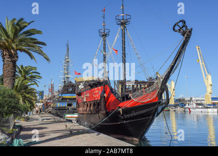 Sousse, Tunesien - 7 November 2019: Der Hafen von Sousse in Tunesien Stockfoto