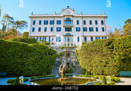 Brunnen in der Villa Carlotta am Comer See, Lombardei, Italienische Seen, Italien, Europa Stockfoto