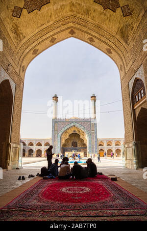 Northside Iwan, Masjed-e Jameh Djame (Moschee), UNESCO-Weltkulturerbe, Esfahan, Iran, Naher Osten Stockfoto