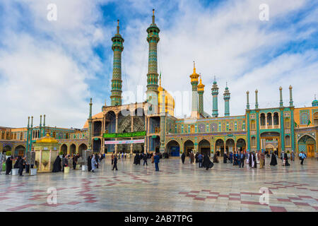 Hazrat-e Masumeh, Heiligtum von Fatima Al-Masumeh, Qom, Iran, Naher Osten Stockfoto