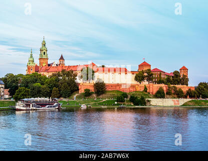 Wawal Hügel und die Weichsel, Krakau, Woiwodschaft Kleinpolen, Polen, Europa Stockfoto