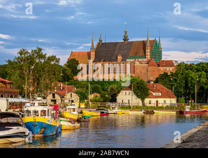 Kleiner Hafen in Frauenburg, Woiwodschaft Ermland-Masuren, Polen, Europa Stockfoto