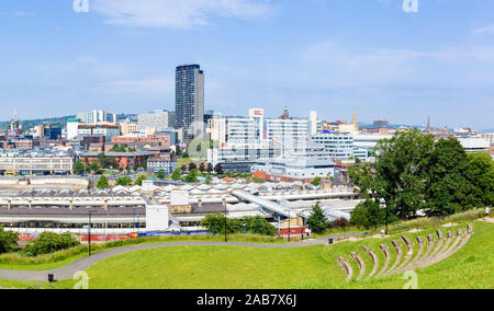 Skyline, Stadtzentrum, Bahnhof, Sheffield Hallam University, Sheffield Arena, Sheffield, South Yorkshire, England, Vereinigtes Königreich Stockfoto