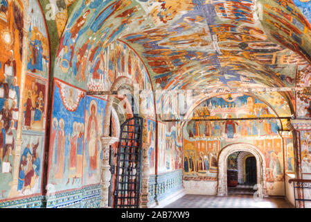 Fresken, dem Propheten Elia Kirche, UNESCO-Weltkulturerbe, Jaroslawl, Oblast Jaroslawl, Russland, Europa Stockfoto