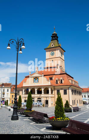 ClocK Tower, Rathaus, 13. Jahrhundert, Piata Sfatului (Rathausplatz), Brasov, Siebenbürgen, Rumänien, Europa Stockfoto