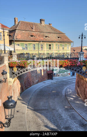 Liars' Brücke, Sibiu, Siebenbürgen, Rumänien, Europa Stockfoto