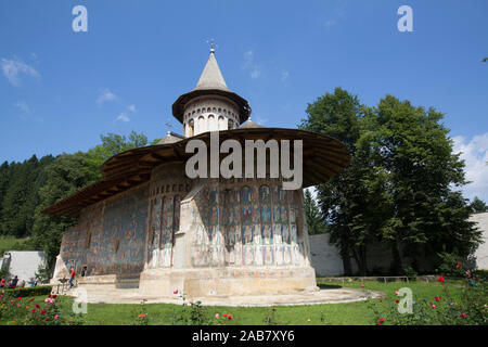 Kloster Voronet, 1488, UNESCO-Weltkulturerbe, Gura Humorului, Suceava, Rumänien, Europa Stockfoto