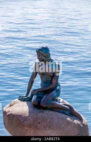 Statue der Kleinen Meerjungfrau, Kopenhagen, Dänemark, Europa Stockfoto