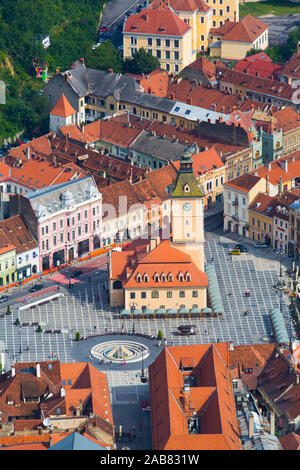 Piata Sfatului (Rathausplatz), Brasov, Siebenbürgen, Rumänien, Europa Stockfoto