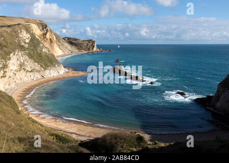 Man O' War Cove, St. Oswald's Bay, Lulworth, Dorset, Großbritannien Stockfoto