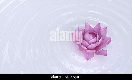 3D-gerenderte spa Illustration - Lotus Flower Stockfoto