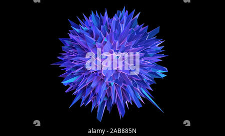 Gerenderten 3d-abstrakten synthwave Stil Abbildung einer Kugel Stockfoto