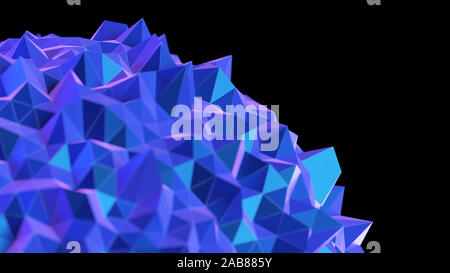 Gerenderten 3d-abstrakten synthwave Stil Abbildung einer Kugel Stockfoto