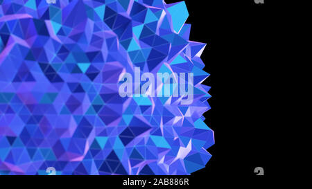 Gerenderten 3d-abstrakten synthwave Stil Abbildung einer Kugel Stockfoto