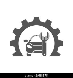 Auto Reparatur gang Übersicht Symbol im flachen Stil. Elemente der Auto Reparatur Abbildung Symbol. Zeichen und Symbole verwendet werden kann. Für web, Logo, mobile App, UI Stock Vektor