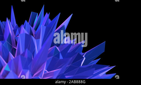 Gerenderten 3d-abstrakten synthwave Stil Abbildung einer Kugel Stockfoto